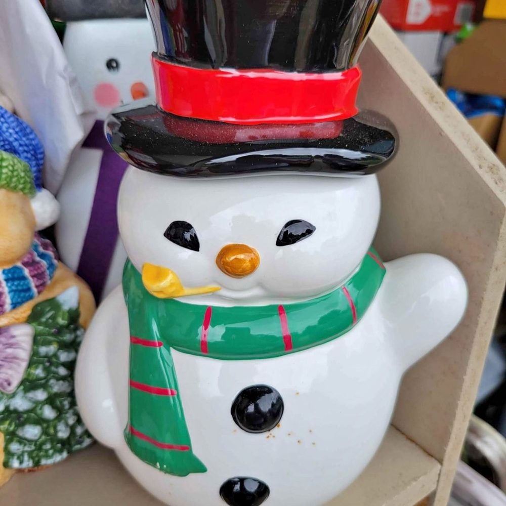 Vintage Snowman cookie jar